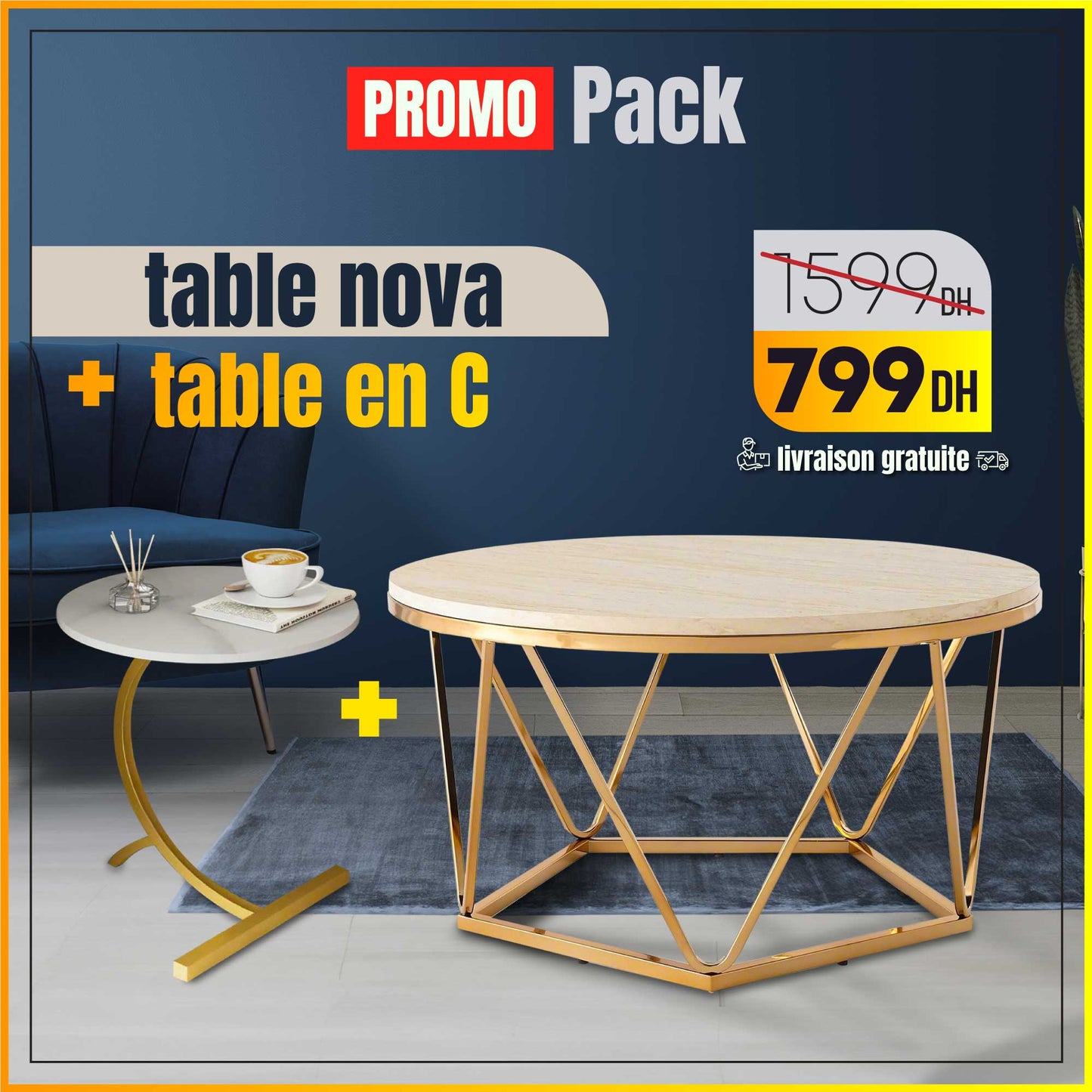 PACK TABLE NOVA + table en C