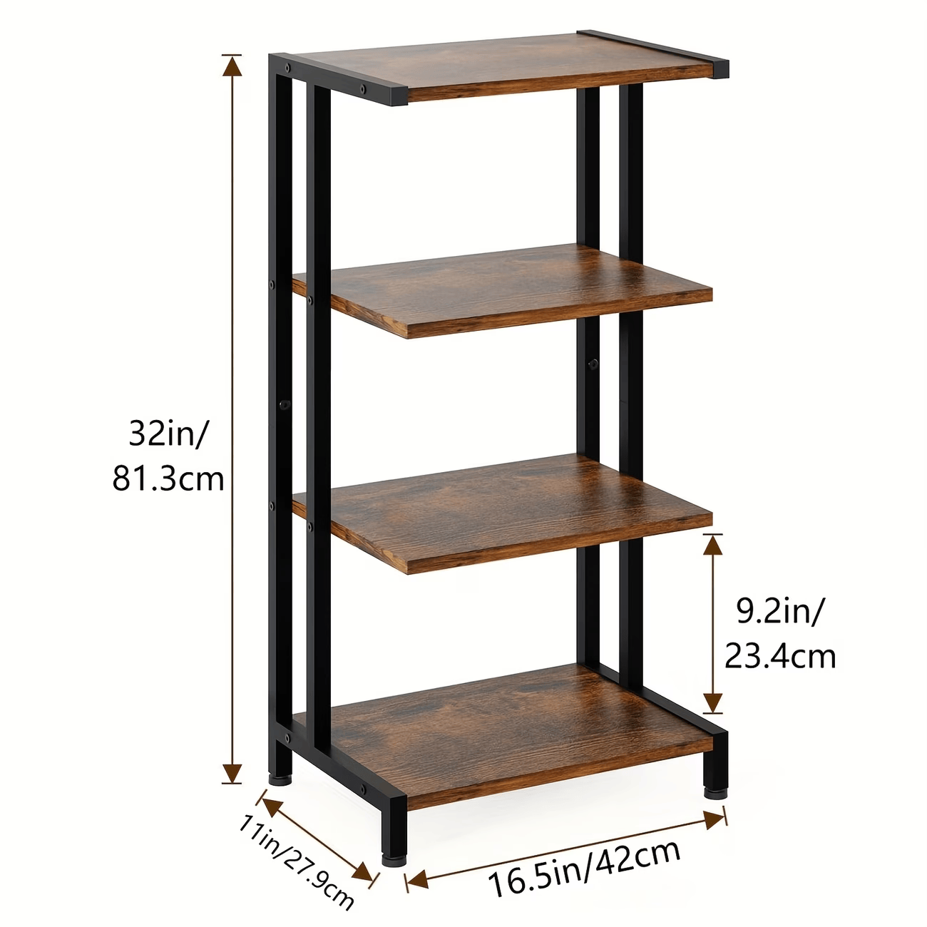 Étagère d’Angle MDF 4 Niveaux