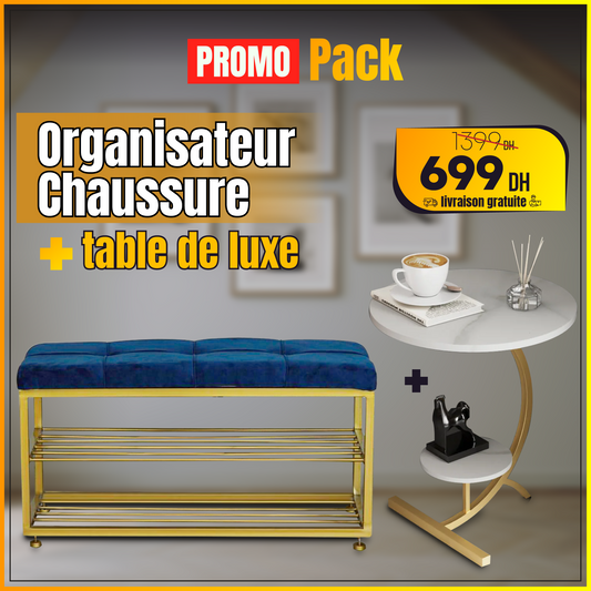 pack organisateur chaussures + table de luxe