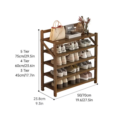 Étagère à Chaussures Pliable en MDF – 5 Niveaux