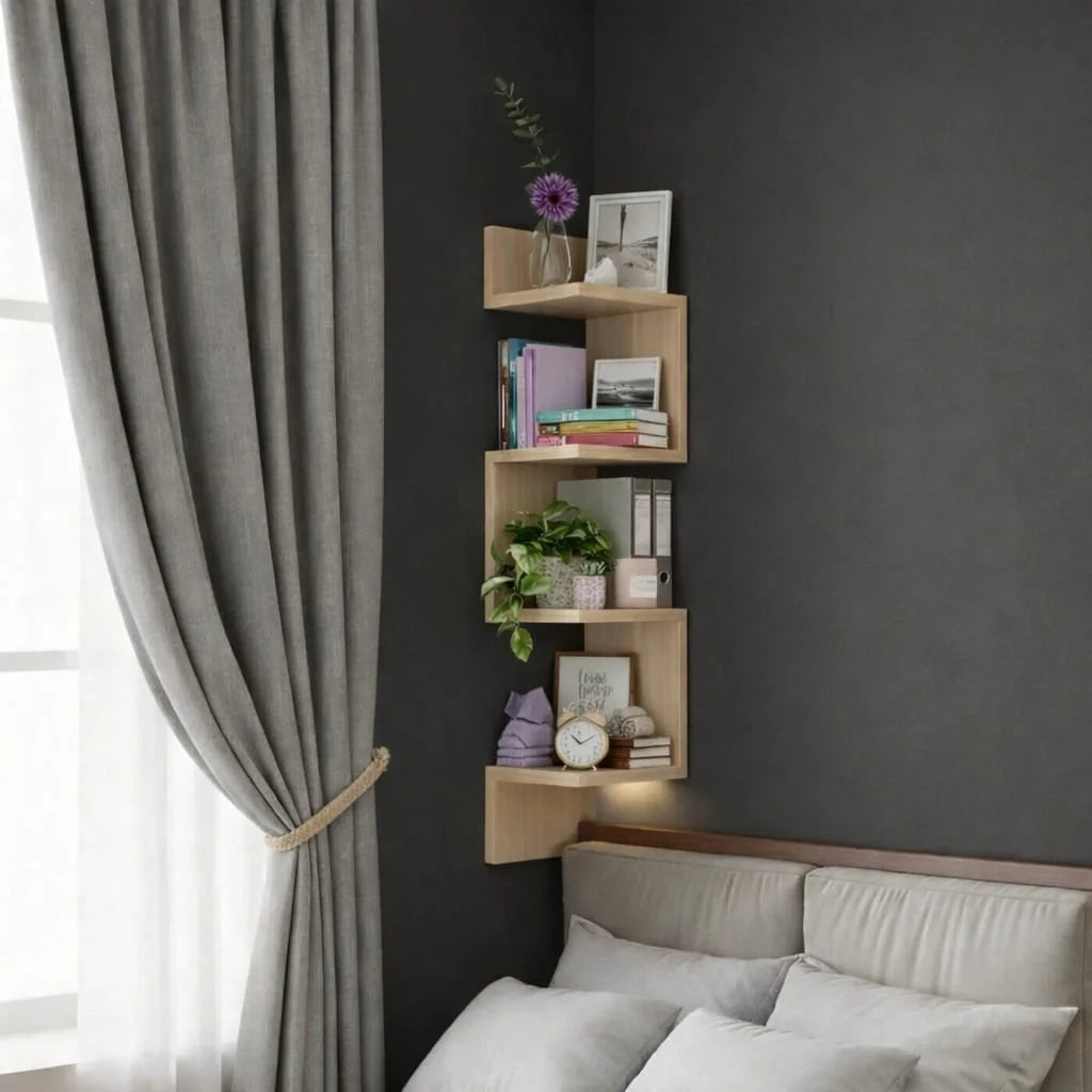 Étagère Murale d’Angle Design Moderne