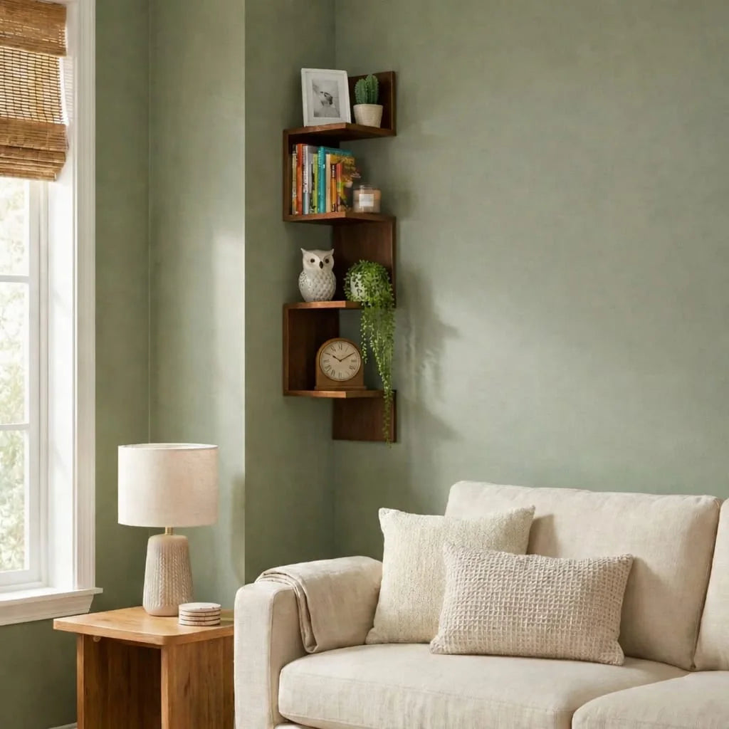 Étagère Murale d’Angle Design Moderne