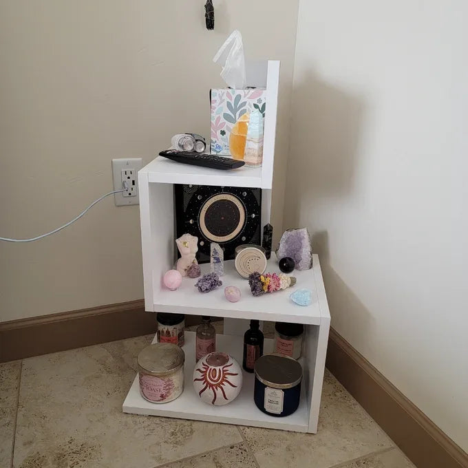 Table de Chevet Moderne avec Rangement – Design Minimaliste