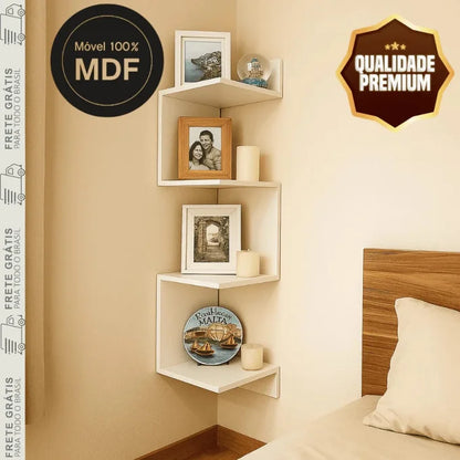 Étagère Murale d’Angle Design Moderne