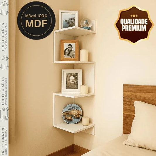 Étagère Murale d’Angle Design Moderne