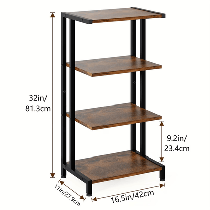 Étagère d’Angle MDF 4 Niveaux