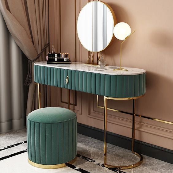 Pack coiffeuse + tabouret + miroir