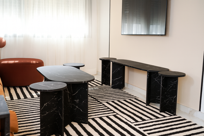 PACK TABLE ET MEUBLE TV NORDIC + 4 tables appoint